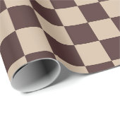 koffiebruin dambord cadeaupapier (Rol Hoek)