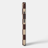 koffiebruin dambord Case-Mate iPhone case (Achterkant / Links)