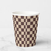 koffiebruin dambord papieren bekers (Rechts)