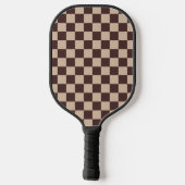 koffiebruin dambord pickleball paddle (Achterkant)