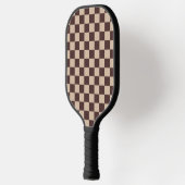 koffiebruin dambord pickleball paddle (Links)