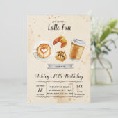 Koffiebrunch-uitnodiging Kaart (Staand voorkant)