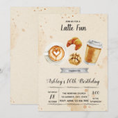 Koffiebrunch-uitnodiging Kaart (Voorkant / Achterkant)