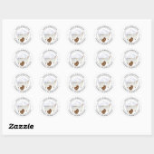 Koffiebubbelbadlabel Ronde Sticker (Vel)