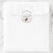 Koffiebubbelbadlabel Ronde Sticker (Tas)