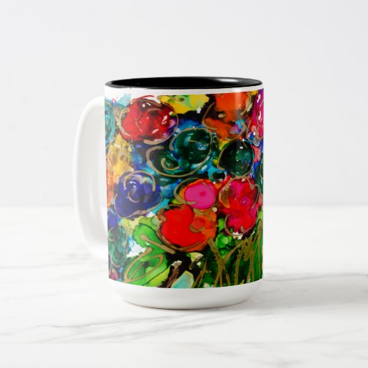 Koffiebubbels van de Mok van de liefde (Voorkant links)