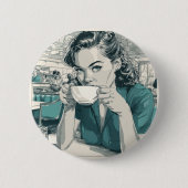 KoffieButton Ronde Button 5,7 Cm (Voorkant)