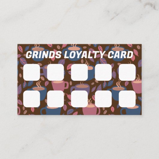 KOFFIECAFE Schattigee Logo Klantenservice Kaart 10 Klantenkaartje (Voorkant)