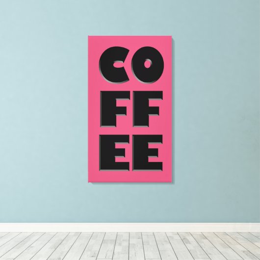 Koffiecanvas Canvas Afdruk (Insitu (Houten vloer))