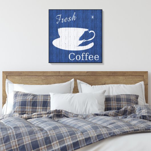 Koffiecanvas met weed canvas afdruk (Insitu (Slaapkamer))
