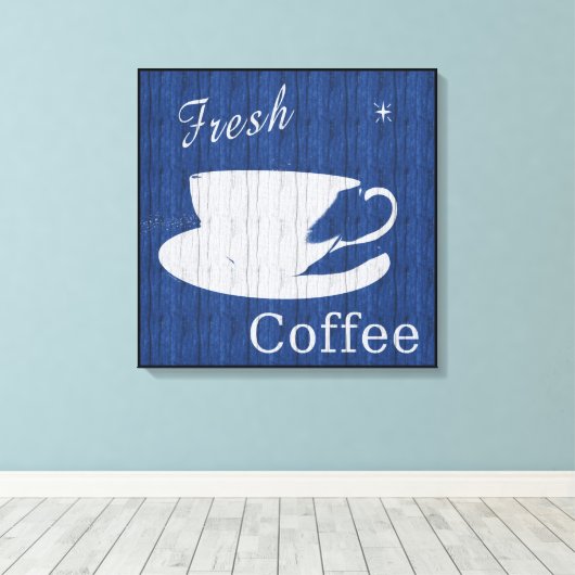 Koffiecanvas met weed canvas afdruk (Insitu (Houten vloer))