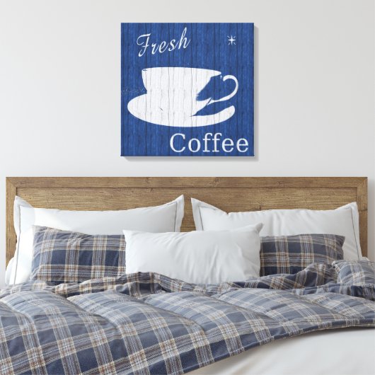 Koffiecanvas met weed canvas afdruk (Insitu (Slaapkamer))