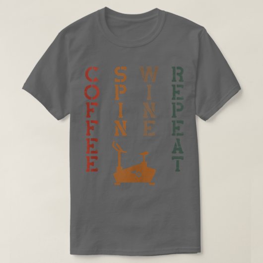 Koffiecentrifugewijn - Herhaal fitness kringloop   T-shirt (Design voorkant)