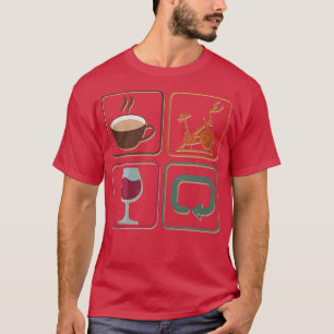 Koffiecentrifugewijn - Herhaal fitness kringloop T-shirt