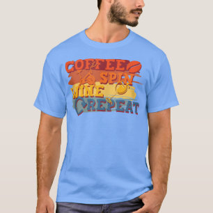 Koffiecentrifugewijn - Herhaal fitness kringloop T-shirt