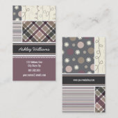 Koffiecheques Stripes plakken Stippen combinatiepa Visitekaartje (Voorkant / Achterkant)