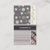 Koffiecheques Stripes plakken Stippen combinatiepa Visitekaartje (Achterkant)