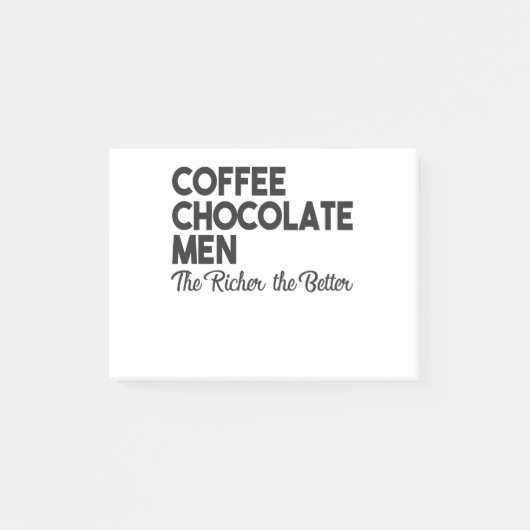 Koffiechocolade Mannen rijker Post-it® Notes (Voorkant)
