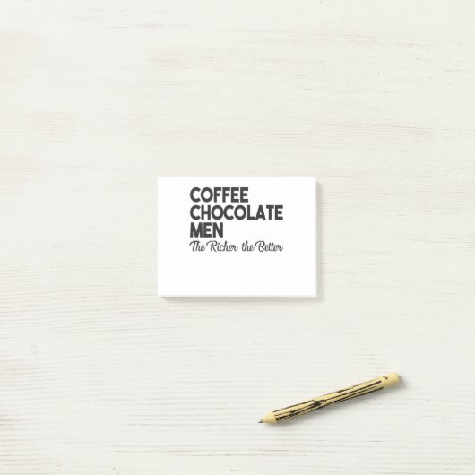 Koffiechocolade Mannen rijker Post-it® Notes (Op bureau)