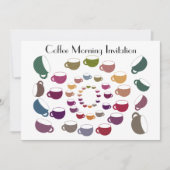 Koffiecirculaire uitnodigingskaart kaart (Voorkant)