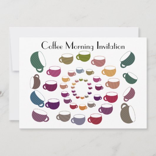 Koffiecirculaire uitnodigingskaart kaart (Voorkant)