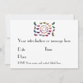 Koffiecirculaire uitnodigingskaart kaart (Achterkant)