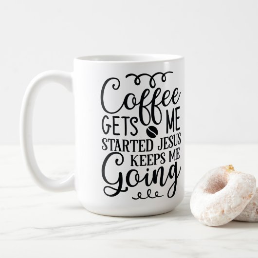 Koffiecitaten Koffiemok (Met donut)