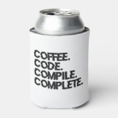 Koffiecode Compile Complete Grappige Programmeur G Blikjeskoeler (Blikje Voorkant)
