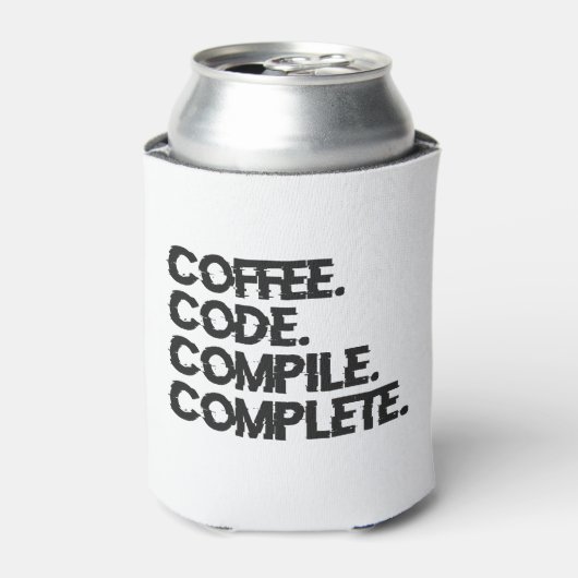 Koffiecode Compile Complete Grappige Programmeur G Blikjeskoeler (Blikje Voorkant)