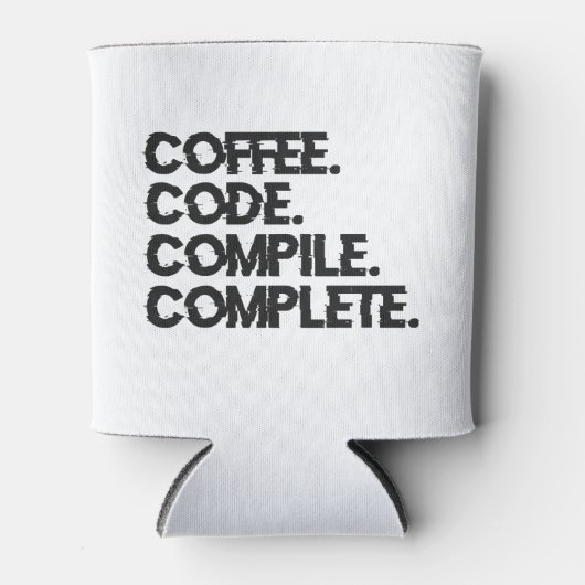 Koffiecode Compile Complete Grappige Programmeur G Blikjeskoeler (Voorkant)