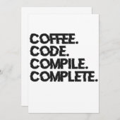 Koffiecode Compile Complete Grappige Programmeur G Kaart (Voorkant / Achterkant)