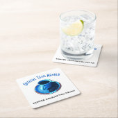 Koffieconsument Squad Blue Cup Saucer Custom Kartonnen Onderzetters (Insitu)