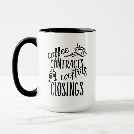 Koffiecontracten Cocktails Sluiten onroerend goed Mok (Links)