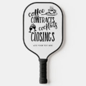 Koffiecontracten Cocktails Sluiter Pickleball Paddle (Voorkant)