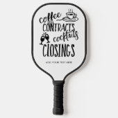Koffiecontracten Cocktails Sluiter Pickleball Paddle (Achterkant)