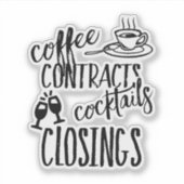 Koffiecontracten Cocktails Sluiter Sticker (Voorkant)