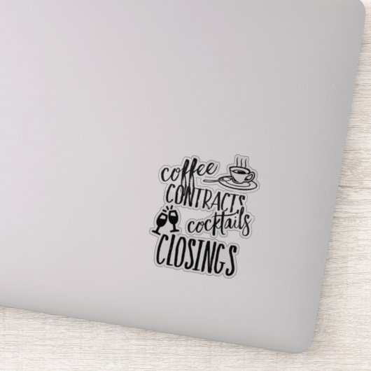 Koffiecontracten Cocktails Sluiter Sticker (Detail)