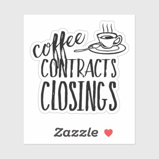 Koffiecontracten Sluiten Realtor Sticker (Vel)