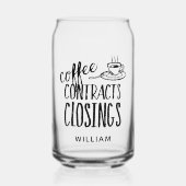 Koffiecontracten Sluiting onroerend-goedagent Blikvorm Glas (Voorkant)
