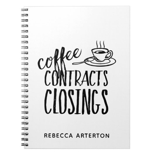 Koffiecontracten Sluiting onroerend-goedagent Notitieboek (Voorkant)