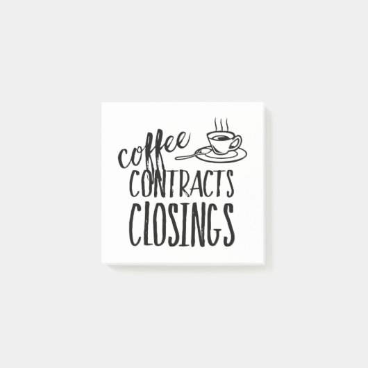 Koffiecontracten Sluiting onroerend-goedagent Post-it® Notes (Voorkant)
