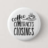 Koffiecontracten Sluiting onroerend-goedagent Ronde Button 5,7 Cm (Voorkant)