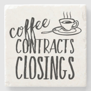 Koffiecontracten Sluiting onroerend-goedagent Stenen Onderzetter