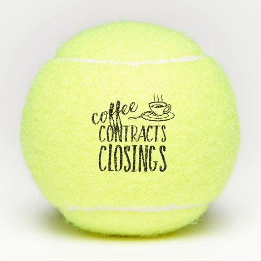 Koffiecontracten Sluiting onroerend-goedagent Tennisballen (Voorkant)