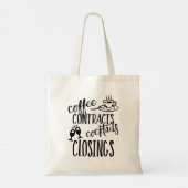 Koffiecontracten Sluiting onroerend-goedagent Tote Bag (Achterkant)