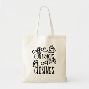 Koffiecontracten Sluiting onroerend-goedagent Tote Bag