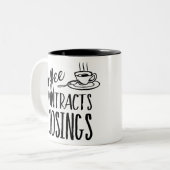 Koffiecontracten Sluiting onroerend-goedagent Tweekleurige Koffiemok (Voorkant links)