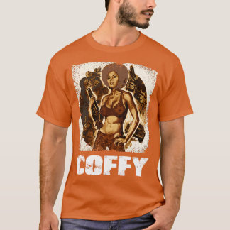 Koffiecrème en Cleopatra Jones 70s Exploitatie T-shirt