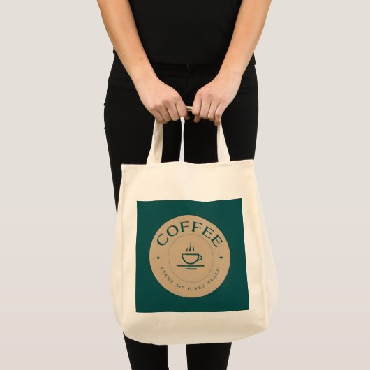 Koffiedag gedrukt tote bag (Voorkant (product))