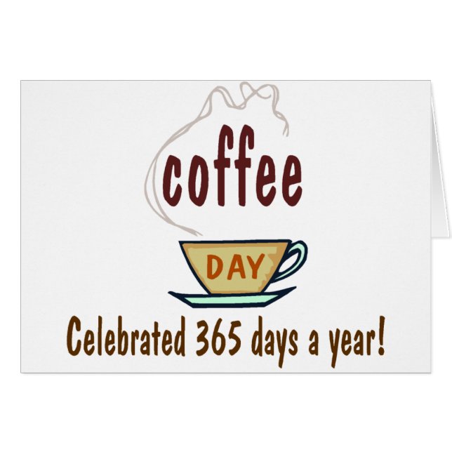 Koffiedag gevierd op 365 dagen per jaar (Voorkant Horizontaal)